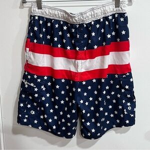 Beverly Hills Polo Club Patriotic Swim Shorts - Blue, Red, White
